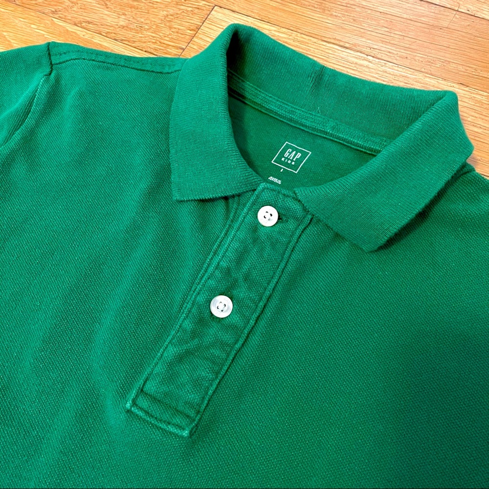 Gap Kids Green Polo Shirt Size Large
